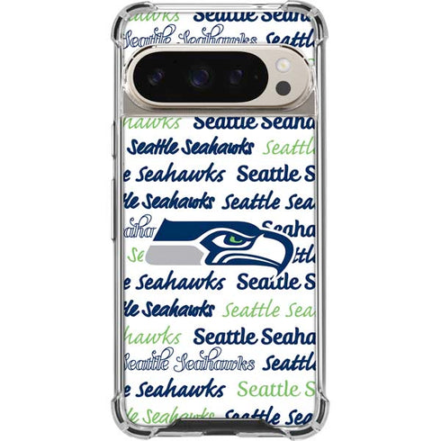 NFL Seattle Seahawks Print Pixel 9 Pro XL Clear Case